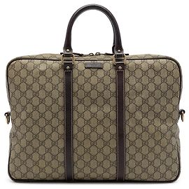 Beige Gucci GG Supreme Business Bag