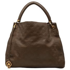 Louis Vuitton Monogram Empreinte Artsy MM Hobo Bag Braun
