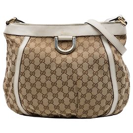 Beige Gucci GG Canvas Abbey D Ring Crossbody