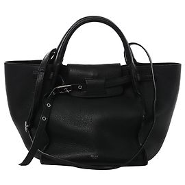 Céline Celine Big Bag Small Borsa a mano 2Way in pelle Nero