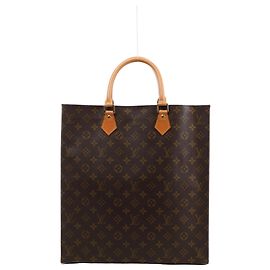 Louis Vuitton Sac Plat Monogram Canvas Handbag in Brown M51140