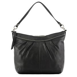 Coach Borsa a tracolla hobo in pelle nera F13764