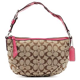 Coach 11857 Bolsa de Ombro Signature Soho Beige Pink