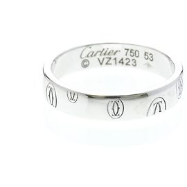 Cartier C de Cartier Happy Birthday Band 18K White Gold 4mm