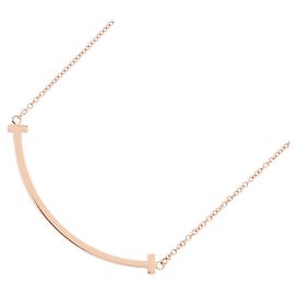 Autre Marque Collana con pendente Tiffany & Co. T Smile in oro rosa 18K