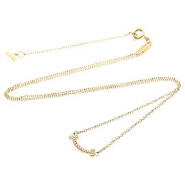Pendente Tiffany & Co. T Smile Oro Rosa 18K e Diamanti