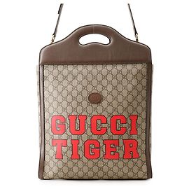 Sac cabas Gucci GG Supreme en cuir