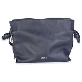 Loewe Abyss Blue Nappa Calfskin Mini Flamenco Knot Clutch