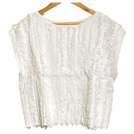 Autre Marque allureville Strickpullover mit französischen Ärmeln und Fransen