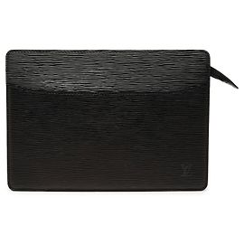 Louis Vuitton Black Epi Pochette Homme
