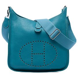 Hermès Blue Clemence Evelyne III GM