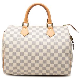 Louis Vuitton White Damier Azur Speedy 30