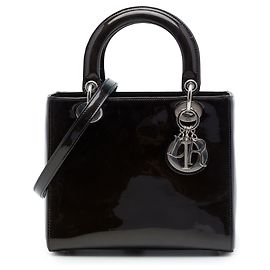 Dior Purple Medium Patent Lady Dior