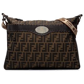 Fendi Brown Zucca Canvas Selleria Crossbody