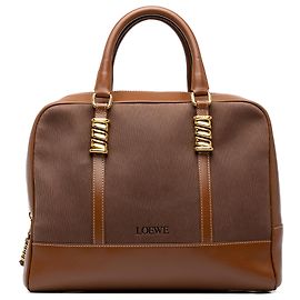 Borsa Boston Velazquez Twist in pelle marrone LOEWE