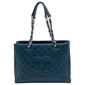Chanel Blue Caviar Grand Shopping Tote
