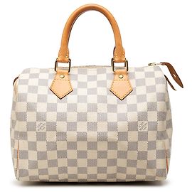 Louis Vuitton White Damier Azur Speedy 25