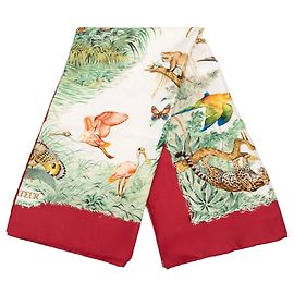 Hermès Red Equateur Seidentuch 90