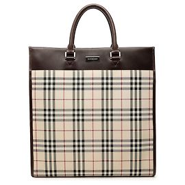 Bolso Tote Burberry Beige House Check Canvas