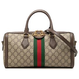 Borsa Gucci Beige Medium GG Supreme Ophidia Top Handle