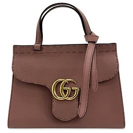 Gucci GG Marmont Top Handle Leather Mini