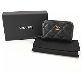 Chanel langes Portemonnaie aus genarbtem Kalbsleder