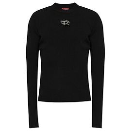 Diesel K-ZACKARY Pullover schwarz Rippstrick