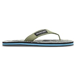 Infradito Balenciaga con logo verde