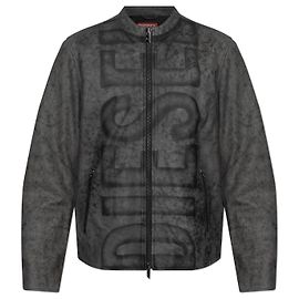 Diesel L-EVERT-A Jacke aus grauem Lammleder