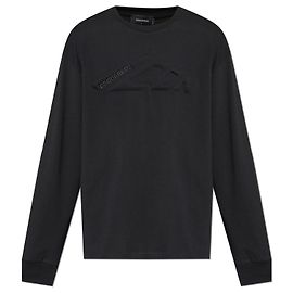 T-shirt à manches longues Dsquared2 avec logo noir en coton