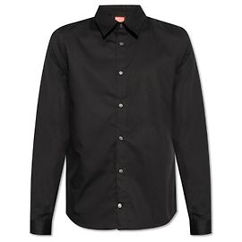 Diesel Hemd S-FITTY-A Skinny Fit aus Baumwolle Schwarz