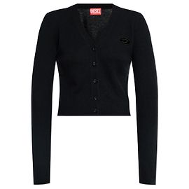 Diesel M-ARTE Cardigan aus Wolle und Kaschmir in Schwarz