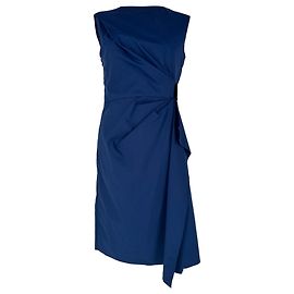 Diane Von Furstenberg Mini-Kleid mit Raffung aus dunkelblauer Baumwolle
