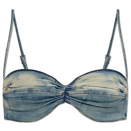 Top de denim Diesel DE-OUCHY-S azul