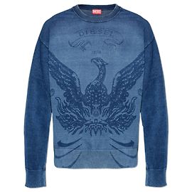 Diesel K-FENICOL Pullover blau aus Baumwolle