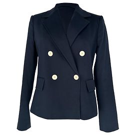Autre Marque Blazer croisé Boss en coton bleu marine