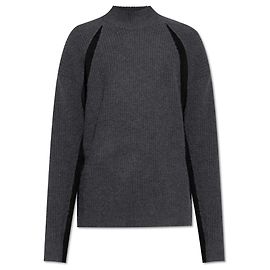 Diesel K-LOLLO-TN Pullover Grau aus Wolle