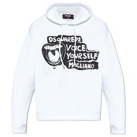 Dsquared2 X MAGLIANO Hoodie aus weißer Baumwolle