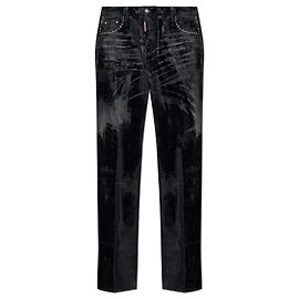 Dsquared2 X KISS Men Carrot Stretch Jeans Black
