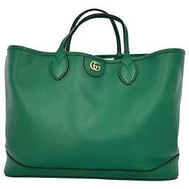 Borsa Tote Gucci Ophidia Medium Double G in pelle verde