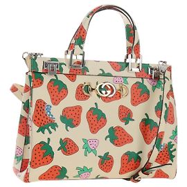 GUCCI Zumi Hand Bag Leather 2way Multicolor Silver 564714
