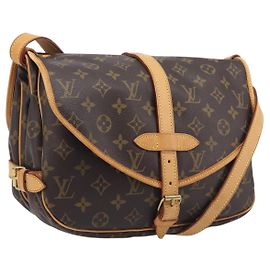 LOUIS VUITTON Monogram Saumur 30 Shoulder Bag M42256 LV