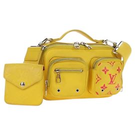 LOUIS VUITTON Utility Cross Body Bag Leather Yellow M58652 LV