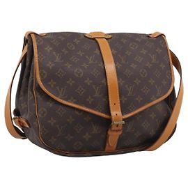 LOUIS VUITTON Monogram Saumur 35 Shoulder Bag M42254 LV