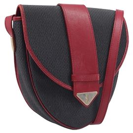 Autre Marque Saint Laurent Shoulder Bag PVC Canvas Black Gold