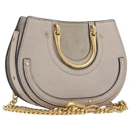 Chloé Chloe Pixy Hand Bag Leather 2way Beige Gold