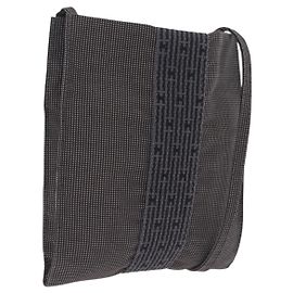 Hermès HERMES Her Line Pochette Shoulder Bag Canvas Gray