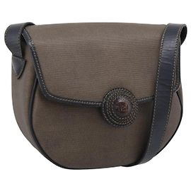 FENDI Shoulder Bag Coated Canvas Beige Gold