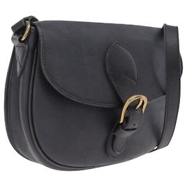 Christian Dior Trotter Shoulder Bag PVC Black Gold Tone