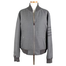 Thom Browne Diagonal Stripe Bomber Jacket
